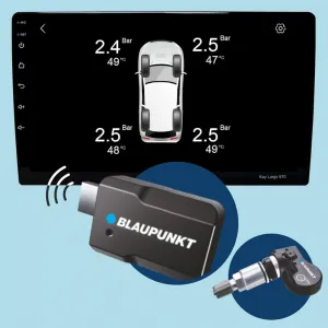 Blaupunkt TPMS In-Dash USB 4.2 | Wireless Tyre Pressure Monitoring System