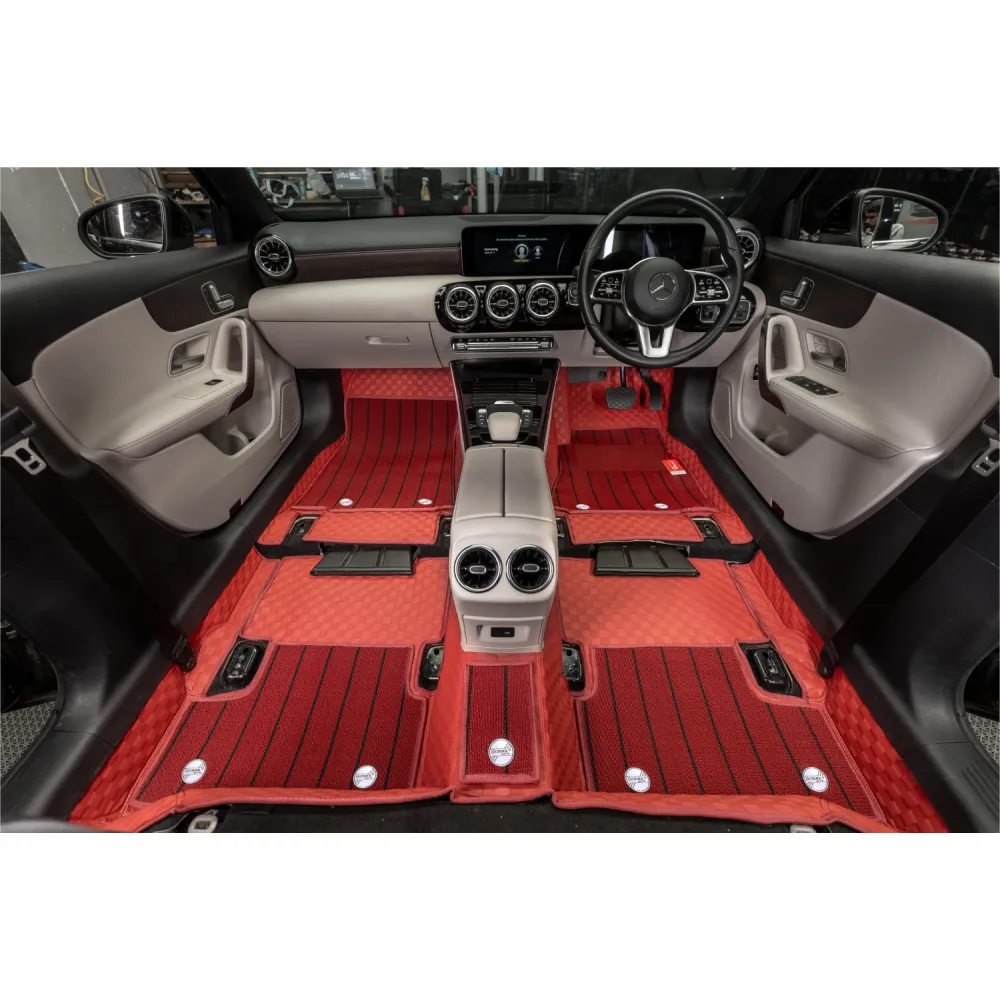 Luxury Florino Floor Mats for BMW i4 2022 Onwards - Wine Color