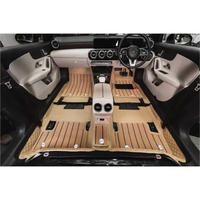Luxury Florino Floor Mats for BMW 3 Series 2011-2019 - Beige Color