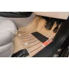 Luxury Florino Floor Mats for BMW 3 Series 2011-2019 - Beige Color