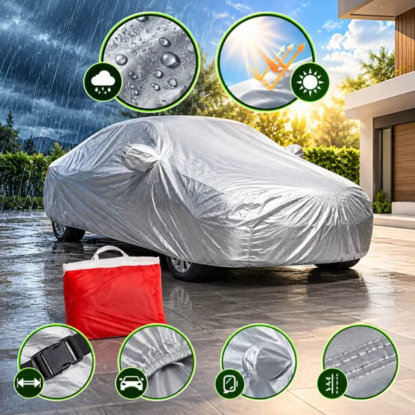 Waterproof Body Cover for Scorpio N, Scorpio, XUV 700, 7XO, XEV 9S, Harrier, New Safari, Hector, Hector Plus, C5 Aircross, XUV 500, Marazzo, Captiva, Old Innova