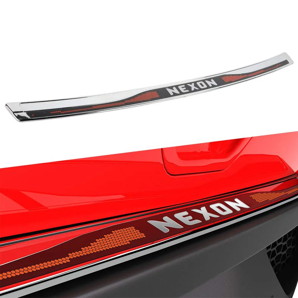 GFX Tata Nexon 2017 Onwards Rear Bumper Step Guard (Black Silver)