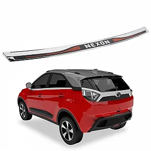 GFX Tata Nexon 2017 Onwards Rear Bumper Step Guard (Black Silver)