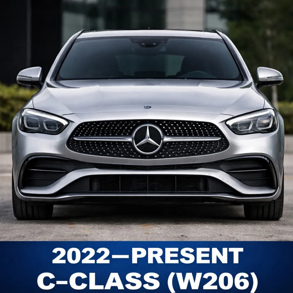 Carhatke 9D Luxury Car Foot Mats for Benz C- Class 220 & 220D 2022 Onwards