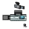 Carhatke Triple Channel 1080P Dash Cam for Cars – Front, Cabin & Rear Camera with Loop Recording