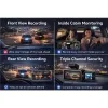 Carhatke Triple Channel 1080P Dash Cam for Cars – Front, Cabin & Rear Camera with Loop Recording