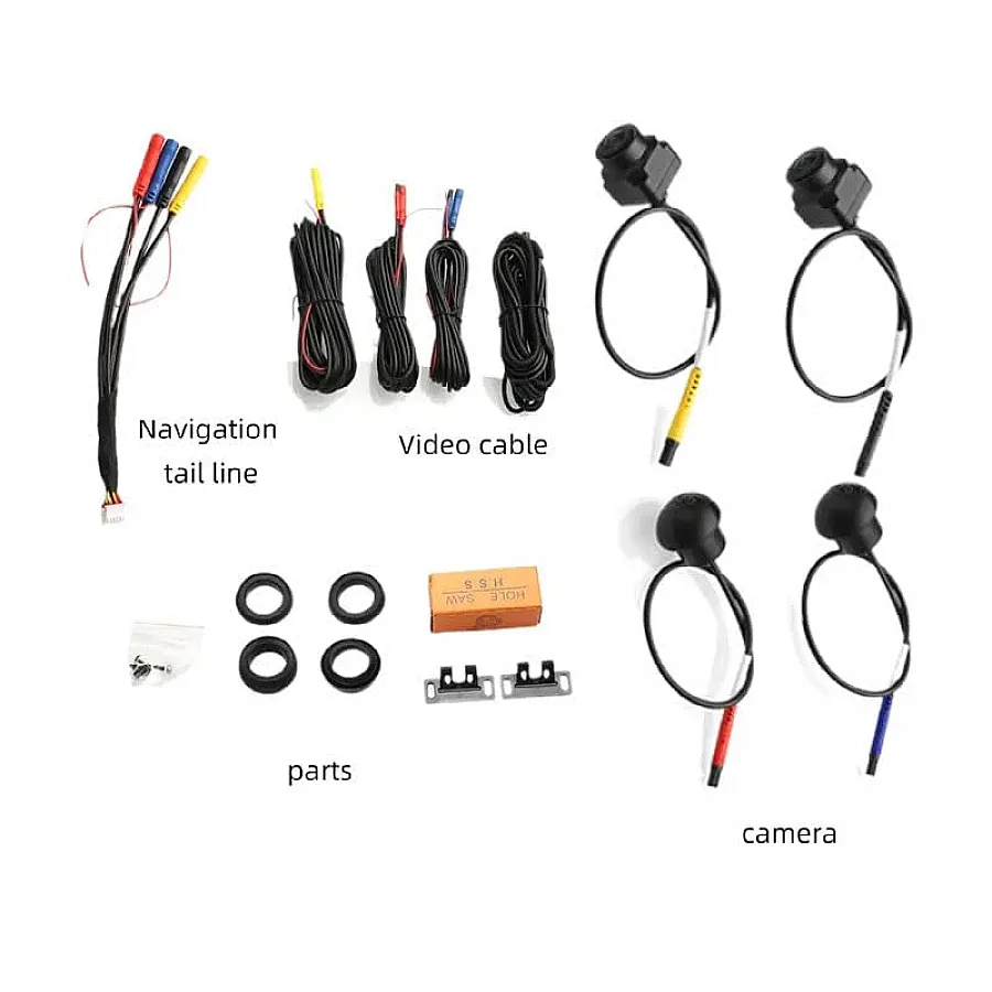 Carhatke 360 Camera for Car – 360 Degree Camera System for Car with Bird View Parking Camera