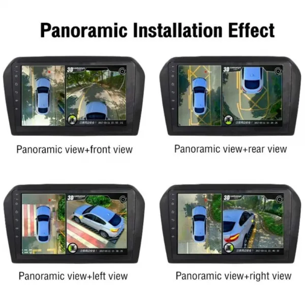 Carhatke 360 Camera for Car – 360 Degree Camera System for Car with Bird View Parking Camera