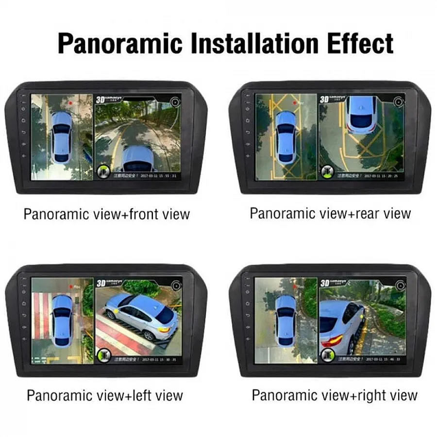Carhatke 360 Camera for Car – 360 Degree Camera System for Car with Bird View Parking Camera