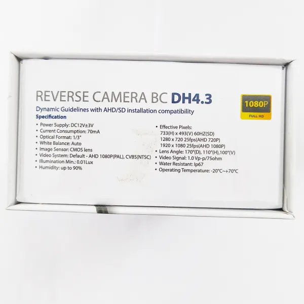 Blaupunkt BC DH4.3 Universal OE Fitment Type Rear Number Plate Camera with Full HD & Dynamic Guidelines Blaupunkt BC DH4.3 Universal OE Fitment Type Rear Number Plate Camera with Full HD & Dynamic Guidelines