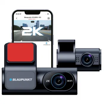 Blaupunkt DC 5050 WiFi Dual Dashcam &ndash; 2K + 1080P with Mobile App & G Sensor
