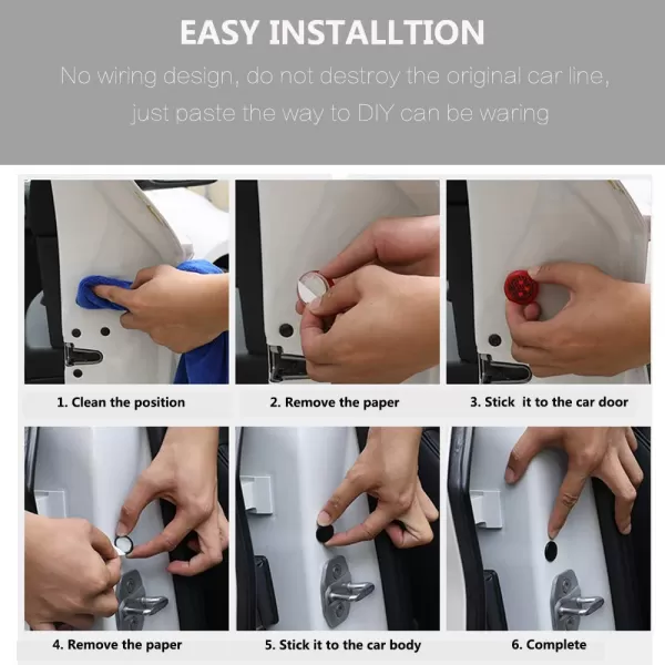 Waterproof 5 LED Wireless Door Warning Alert Lights - Red Color Waterproof 5 LED Wireless Door Warning Alert Lights - Red Color