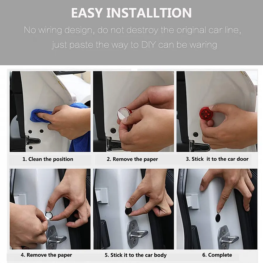 Waterproof 5 LED Wireless Door Warning Alert Lights - Red Color
