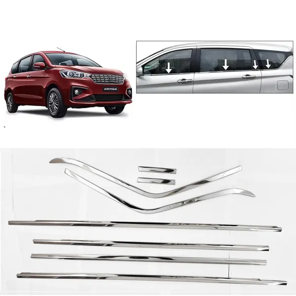 Maruti New Ertiga 2018-2020 Lower Window Chrome Garnish Trims (Set Of 8Pcs.)