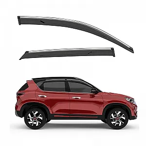 Galio Chrome Line Door Visor for Kia Sonet 2020 Onwards