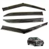Hyundai Alcazar Car Window Door Visor with Chrome Line (Set Of 4 Pcs.)