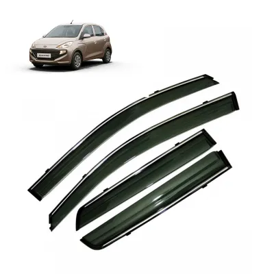 Hyundai Santro 2018 Onwards Car Window Door Visor with Chrome Line (Set Of 4Pcs.)