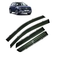 Hyundai Venue Car Window Door Visor with Chrome Line (Set Of 4 Pcs.)