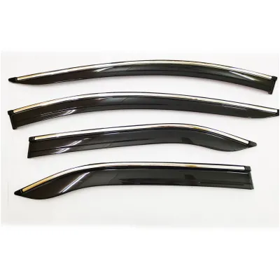 MG ZS EV Car Window Door Visor with Chrome Line (Set Of 4 Pcs.)