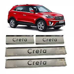 Hyundai Creta 2015-2018 Stainless Steel Door Scuff Foot Sill Plate Guards (Set of 4 Pcs.) Hyundai Creta 2015-2018 Stainless Steel Door Scuff Foot Sill Plate Guards (Set of 4 Pcs.)