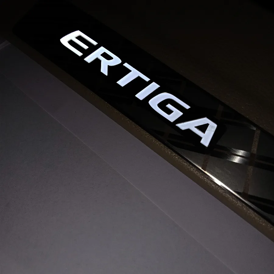 Maruti New Ertiga 2018 Onward OEM Opening Door LED Scuff Sill Plates (Set of 4Pcs,)