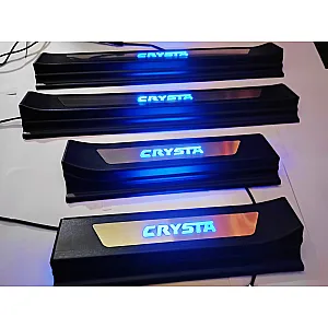 Toyota Innova Crysta 2016 Onwards OEM Door Opening LED Lights Scuff Sill Plate - 4 Pieces