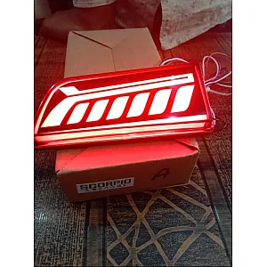 Mahindra Scorpio 2009-2021 Bumper LED Reflector Lights with Matrix Turn Signal (Set of 2Pcs.)