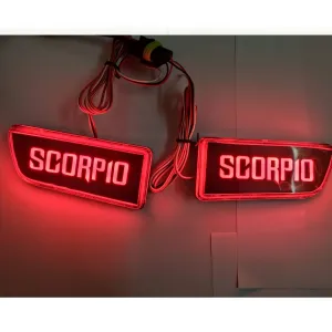 Mahindra Scorpio 2009-2014 Alpha Bumper LED Reflector Lights(Set of 2Pcs.)