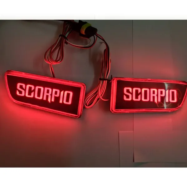 Mahindra Scorpio 2009-2014 Alpha Bumper LED Reflector Lights(Set of 2Pcs.)