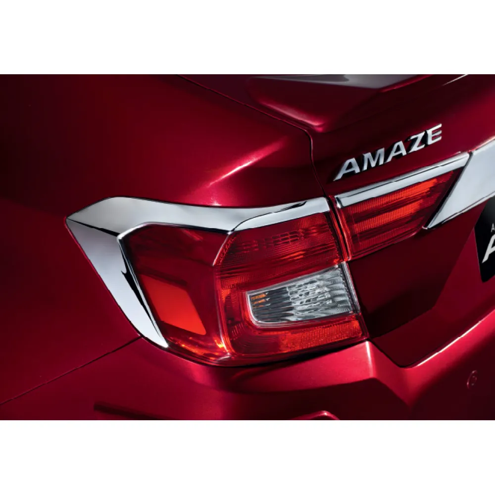 Cnleague Tail light and Fog Lamp Chrome Garnish for Honda Amaze 2018 Onwards