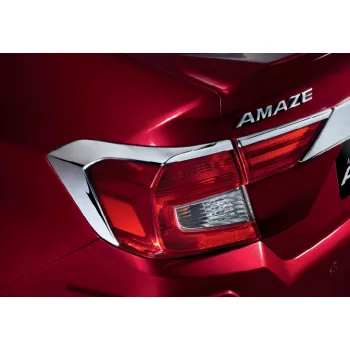 Cnleague Tail light and Fog Lamp Chrome Garnish for Honda Amaze 2018 Onwards