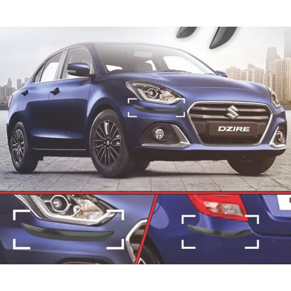 Maruti Suzuki New Dzire 2017 Onward Custmoised Bumper Protector Guard - Set Of 4