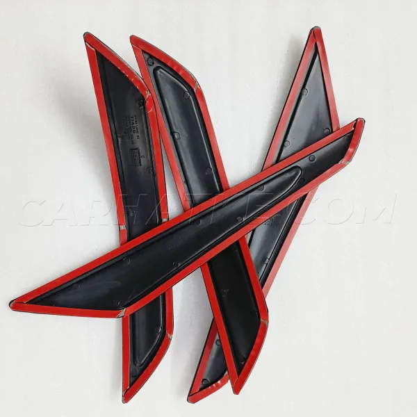 Tata Tiago 2020 Onwards Customized Bumper Protector Guard with Chrome Line (Set Of 4Pcs.)