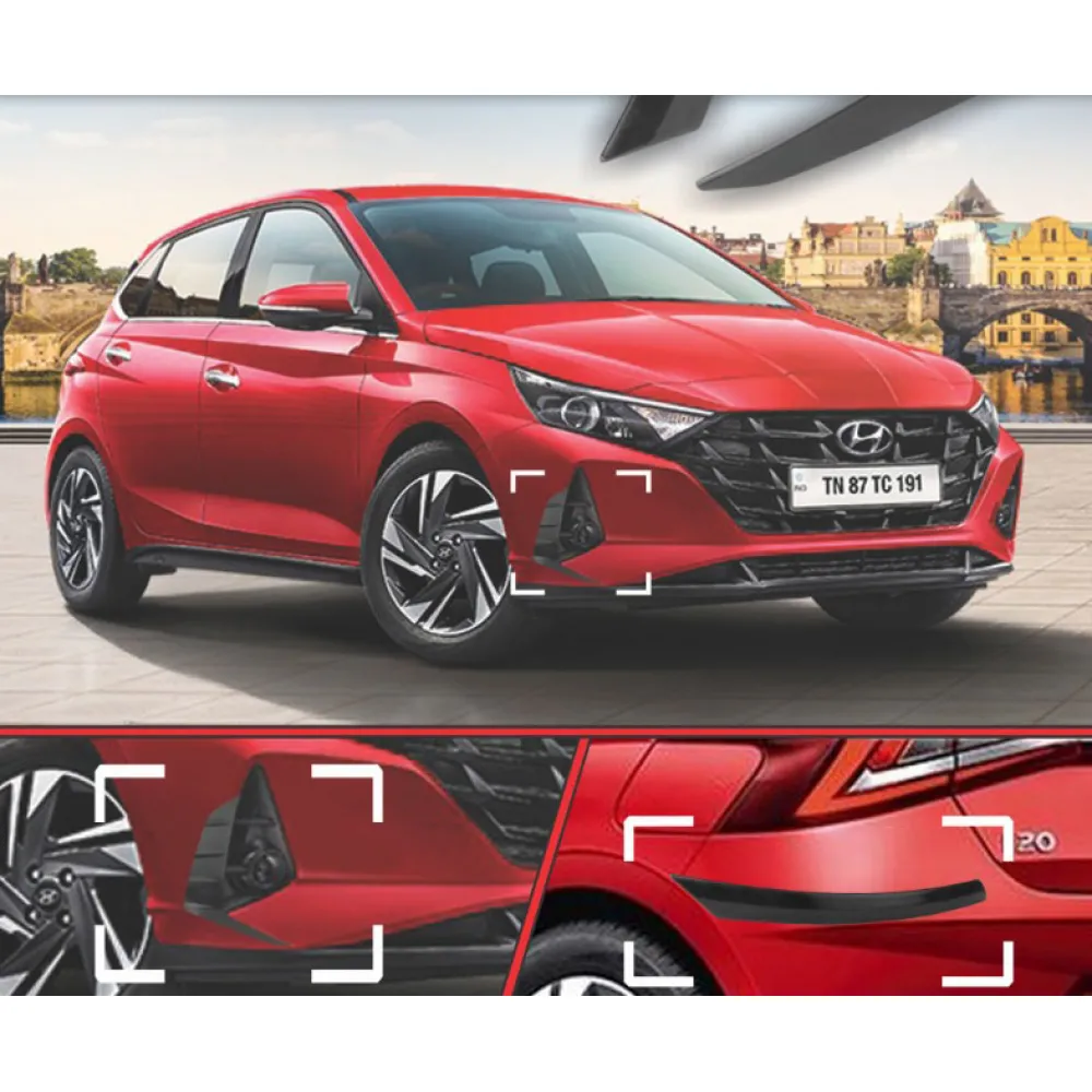 Hyundai i20 2020 Onwards Customized Bumper Protector Guard - Set Of 4