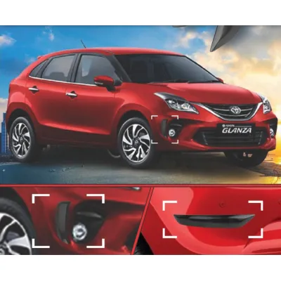 Toyota Glanza Custmoised Bumper Protector Guard - Set Of 4