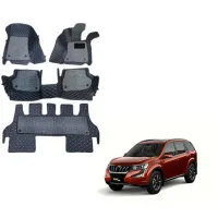 Mahindra Xuv 500 2018 Onward Premium Diamond Pattern 7D Car Floor Mats (Set of 4, Black)
