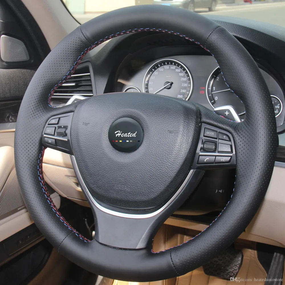 Leatheride PU Steering Wheel Cover For All Cars With Needles and Thread Beige, Black and Gray