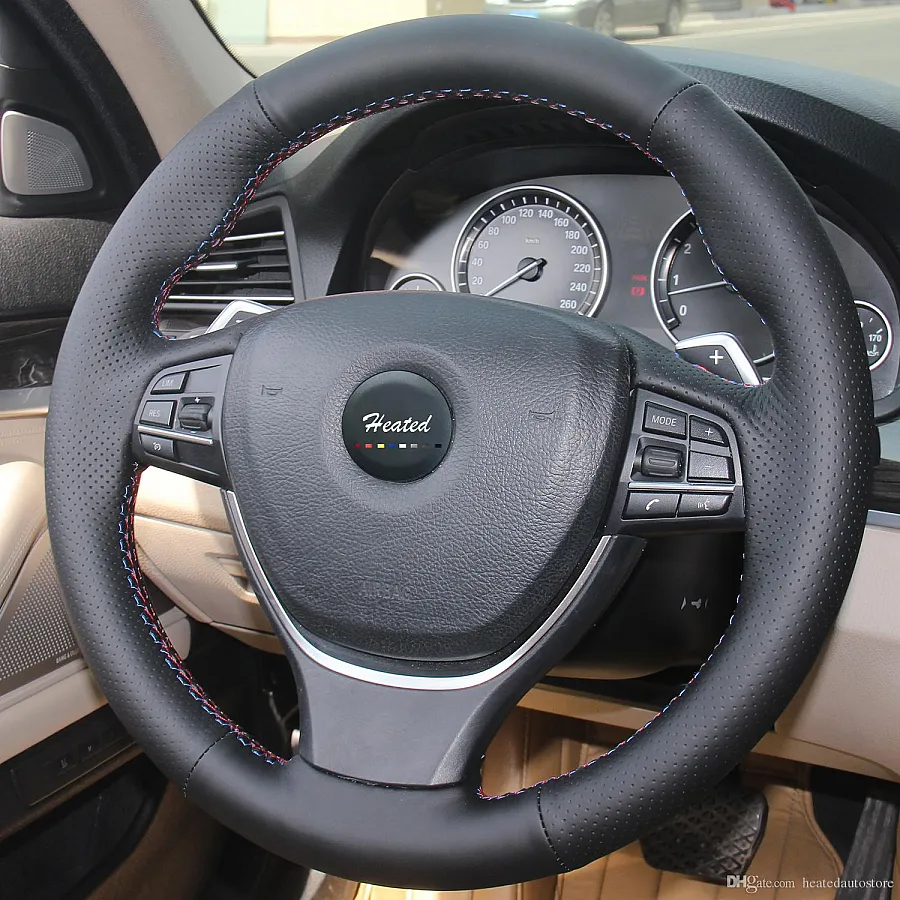 Leatheride PU Steering Wheel Cover For All Cars With Needles and Thread Beige, Black and Gray