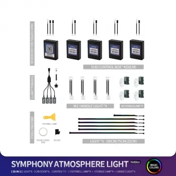 Cardi K4 Active Ultra Ambient RGB LED Interior Lights - 18 Pieces