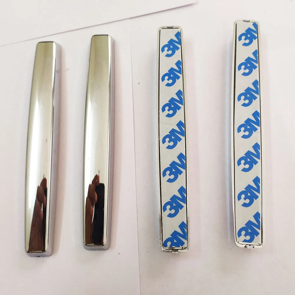 Checkmate Universal Car Door Guard Scratch Protector Set Of 4 (Chrome)