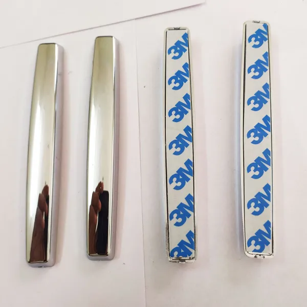 Checkmate Universal Car Door Guard Scratch Protector Set Of 4 (Chrome)