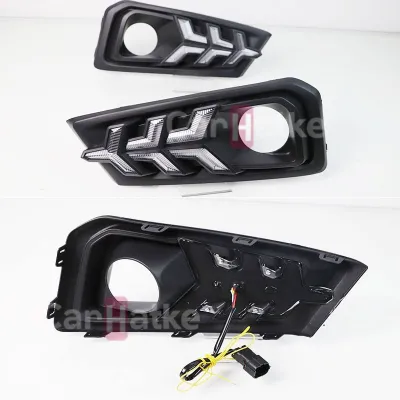 Honda Amaze 2018 Onwards LED DRL Day Time Running Lights with Matrix Turn Signal (Set of 2Pcs.)