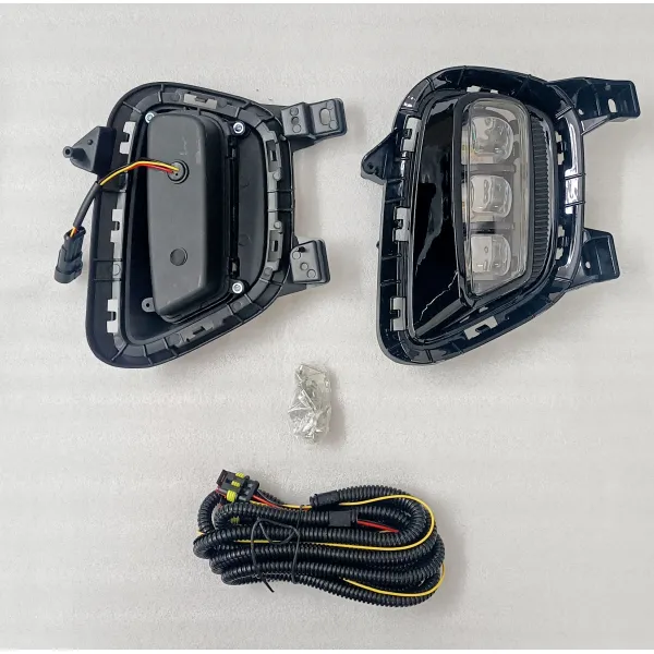 Kia Sonet 2020 Onwards Ice Cube 3 Lense LED Fog Lamp With Matrix Turn Signal - Set of 2Pcs