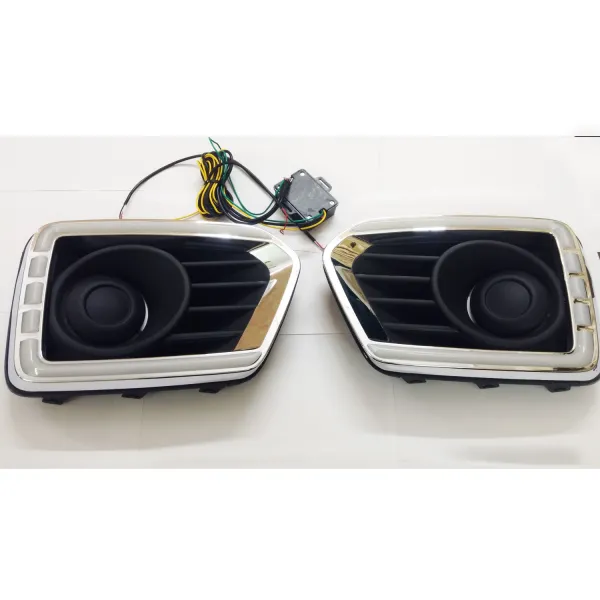 Maruti Vitara Brezza 2020 - 2021 LED DRL Daytime Running Light With Matrix Turn Signal -  Set of 2