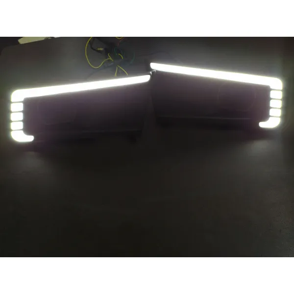 Maruti Vitara Brezza 2016 - 2019 LED DRL Daytime Running Light With Matrix Turn Signal -  Set of 2.
