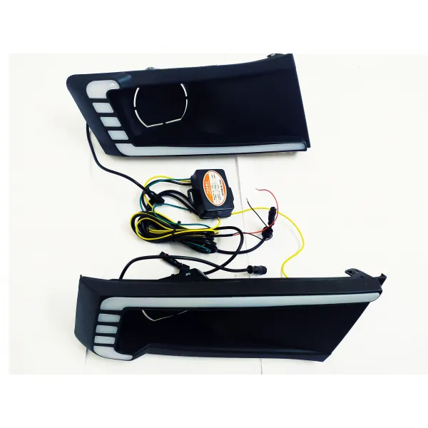 Maruti Vitara Brezza 2016 - 2019 LED DRL Daytime Running Light With Matrix Turn Signal -  Set of 2.