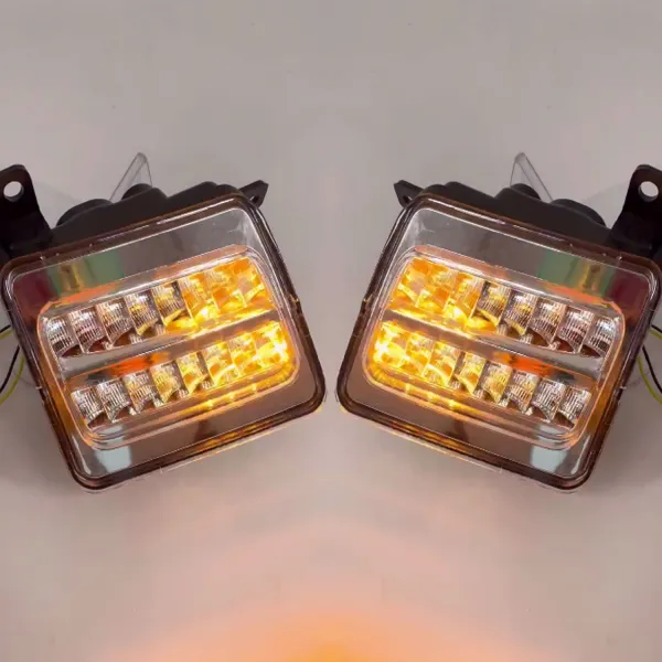 Mahindra Thar 2020 Onward Front Fender LED DRL Light With Matrix Turn Signal - Set of 2