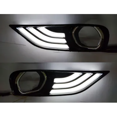 Tata New Tiago Facelift 2020 Front LED DRL Day Time Running Lights with Matrix Turn Signal Indicator (Set of 2Pcs.)