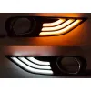 Tata New Tigor Facelift 2020 Front LED DRL Day Time Running Lights with Matrix Turn Signal Indicator (Set of 2Pcs.)