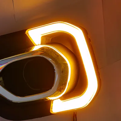 Tata Nexon 2020-23 Front LED DRL Day Time Running Lights with Matrix Turn Signal Indicator (Set of 2Pcs.)